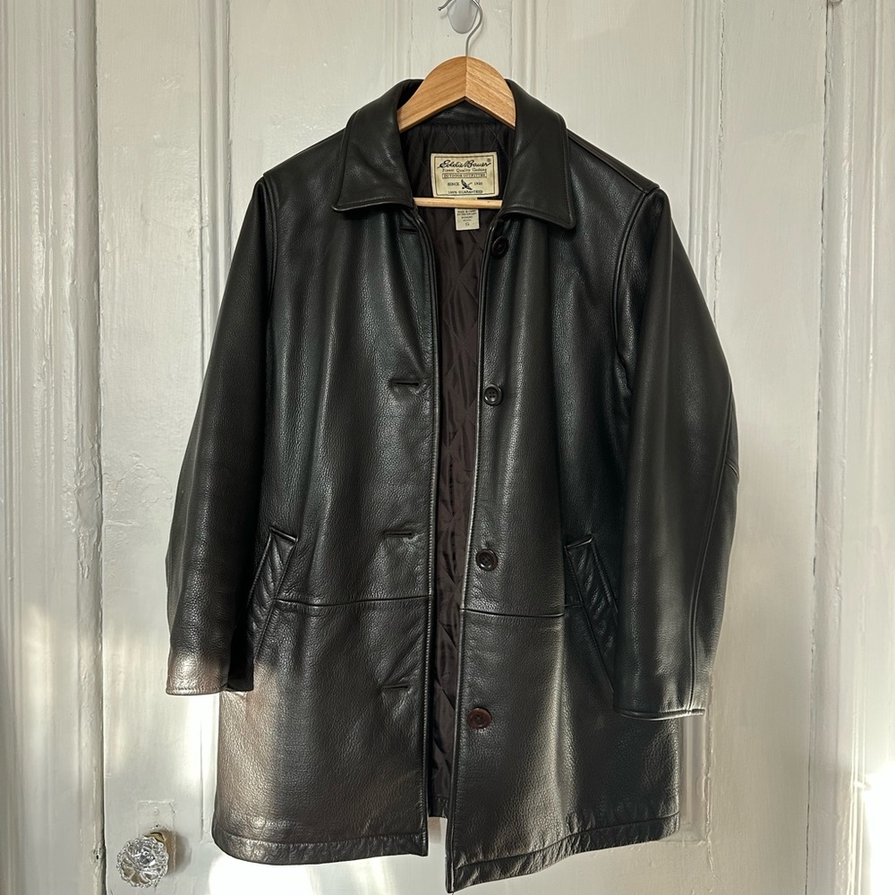 Eddie Bauer Dark Brown Leather Jacket